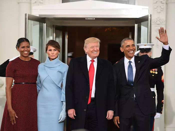 2017: The Obamas departed the White House after President Donald Trump was sworn in on January 20.