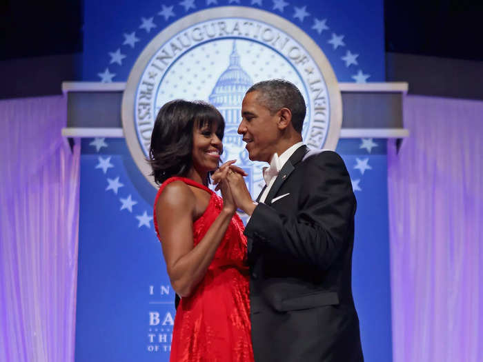 2012: Obama won re-election, and Michelle — whom the president called "my rock" — became an advocate for healthy eating.