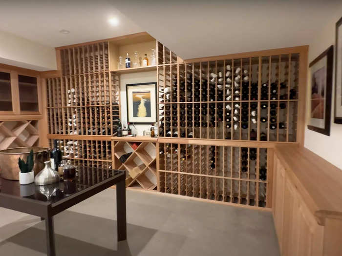 ... and a considerable wine cellar.