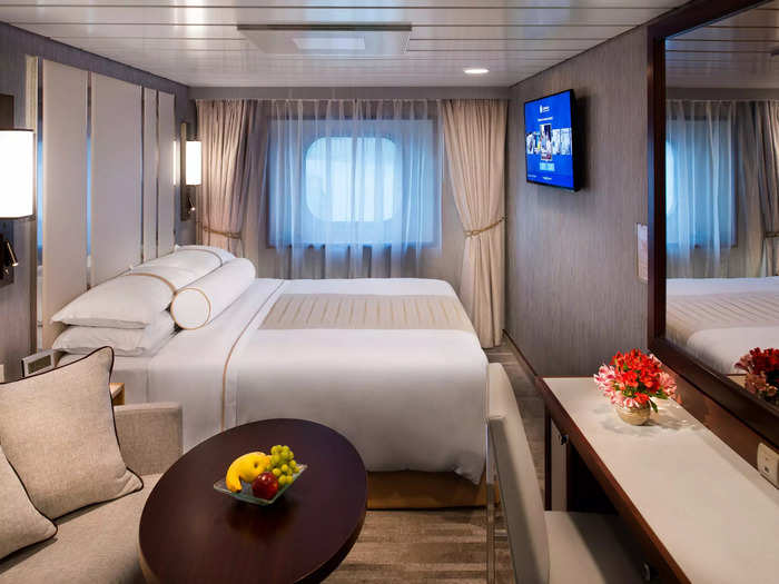 The 592-foot-long vessel has 278 guest staterooms.