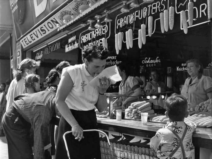 Hot dogs were a park staple from the start.