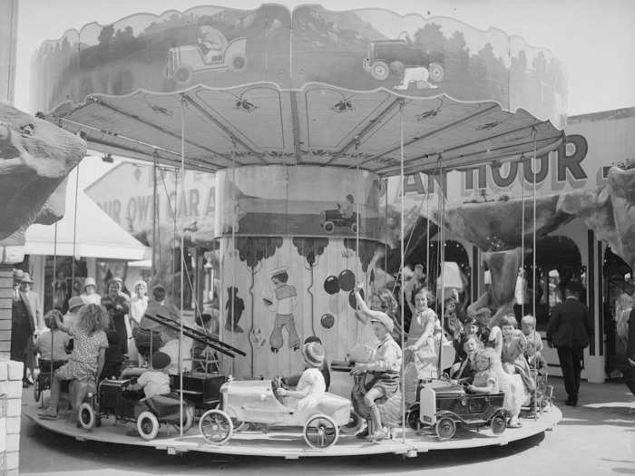 Carousels were always an ideal choice for little kids.