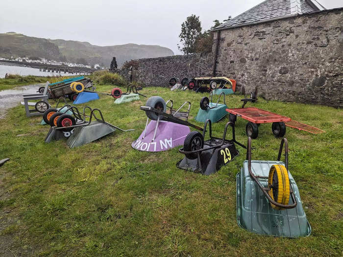 On arrival, the first thing I noticed was a bunch of wheelbarrows, which residents use instead of cars.