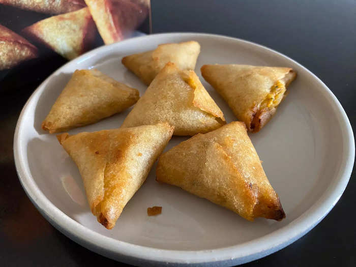 I loved the spicy, savory flavors and flaky exterior of the samosas.