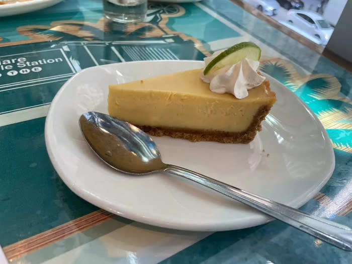 The Key-lime pie was humble but tasty.