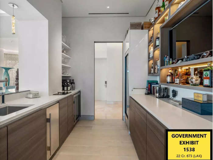 The penthouse also appears to have an extended pantry area located off of the kitchen.