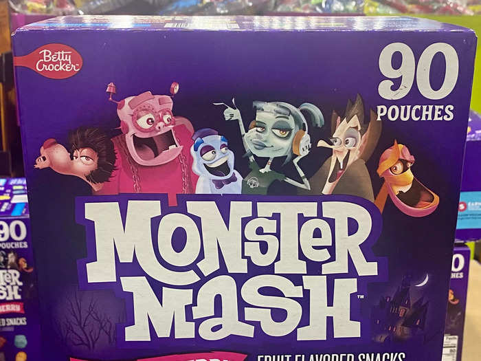 There were monster-shaped fruit snacks, which also seems like a good option to offer trick-or-treaters.