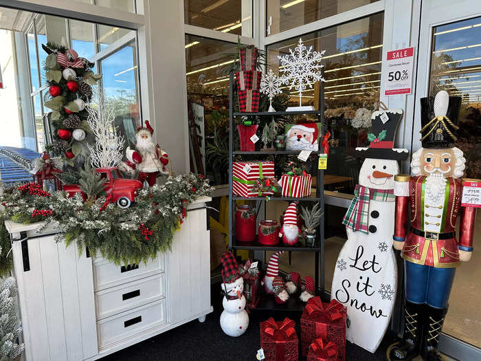 A large chunk of Hobby Lobby was already in full Christmas mode.