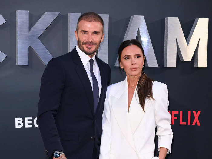 Most recently, Victoria and David coordinated in suits for Netflix