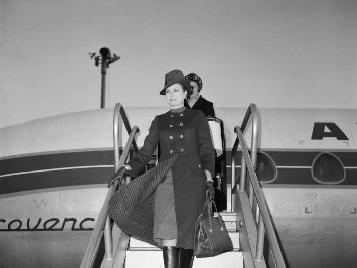 Princess Grace Kelly arrived at Heathrow Airport from Monaco in 1970 to host a charity concert at London