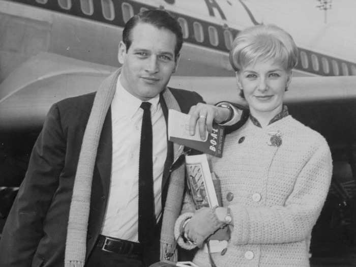 Just three years into what would be a 50-year marriage, Paul Newman and Joanne Woodward were seen leaving New York