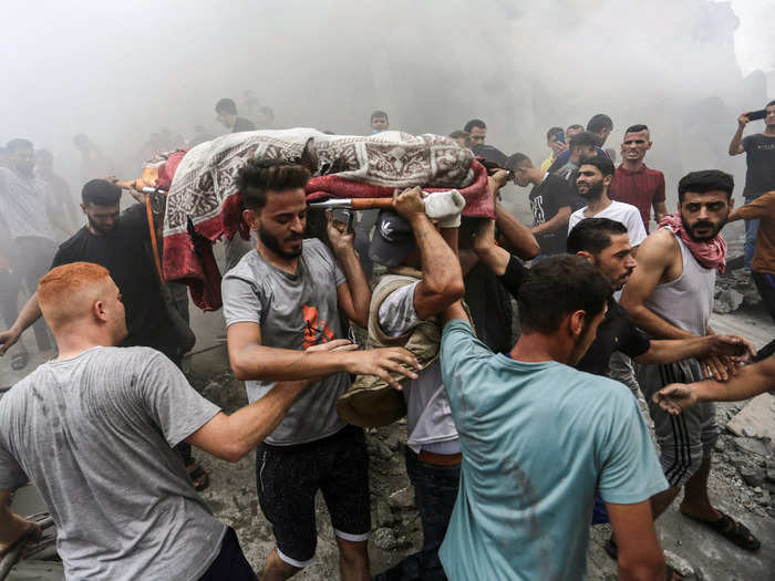 Dozens were killed and wounded in the attack on the Jabalia refugee camp.