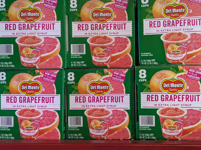 Del Monte red grapefruit cups are a tasty to-go snack.