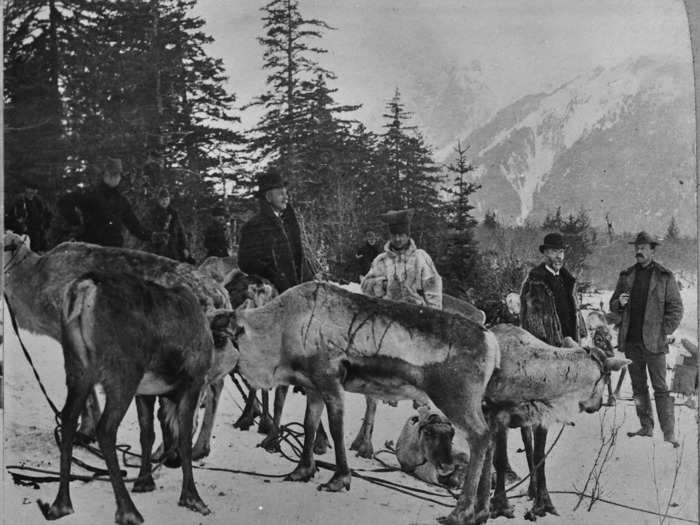 Circa 1880: Sheldon Jackson, an American minister, traveled to Alaska following its purchase by the United States in 1867. Here he is in Haines, Alaska.