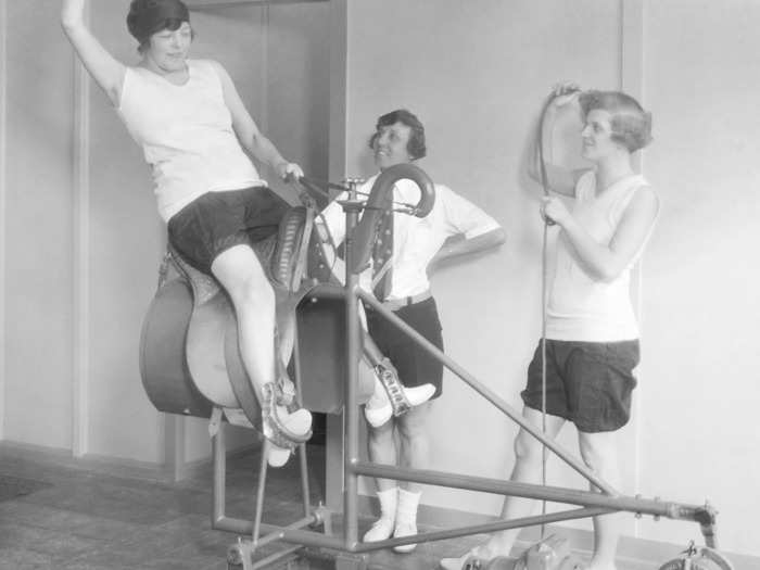 A sort of mechanical bull was once used as exercise equipment.