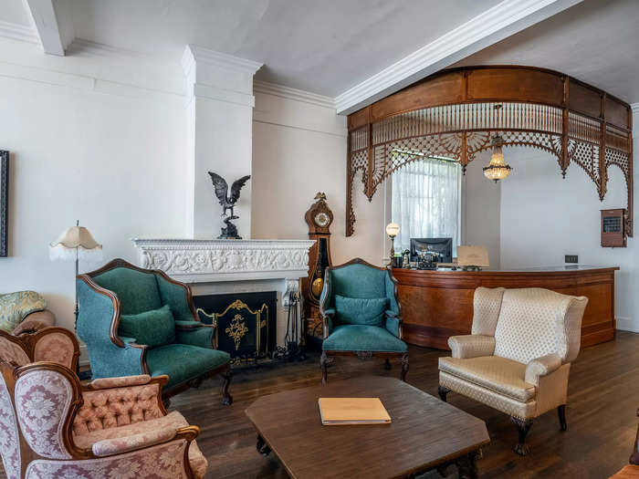 The listing, by Brady Group, describes the property as a "historic landmark."