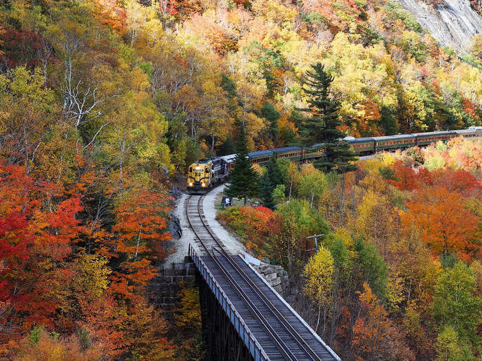 In New Hampshire, the Conway Scenic Railroad allows passengers to travel back in time.