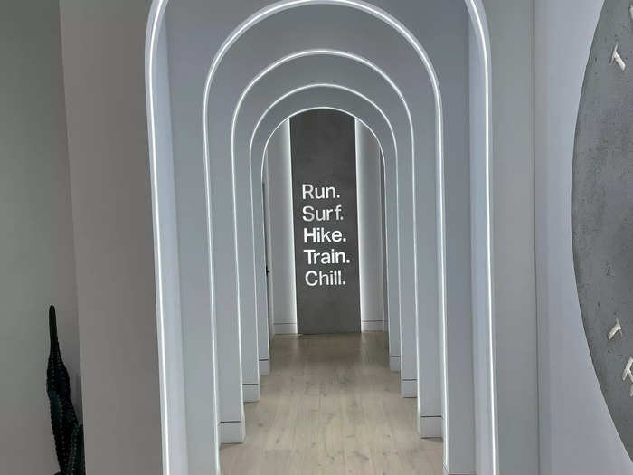 An employee led me down a mesmerizing hallway to the dressing rooms.