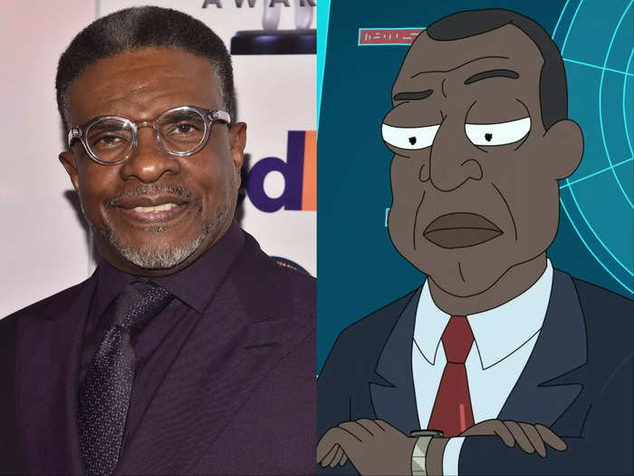 Keith David as The President.