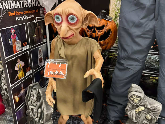 An animatronic of Dobby from "Harry Potter" cost $108, which was surprising to me, since it was only 2 feet tall.