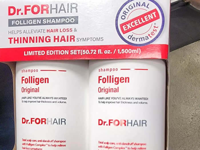 The Dr. ForHair folligen shampoo can help with hair loss.