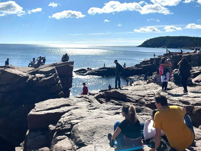 The cliffs were teeming with people, which took me out of nature a bit.