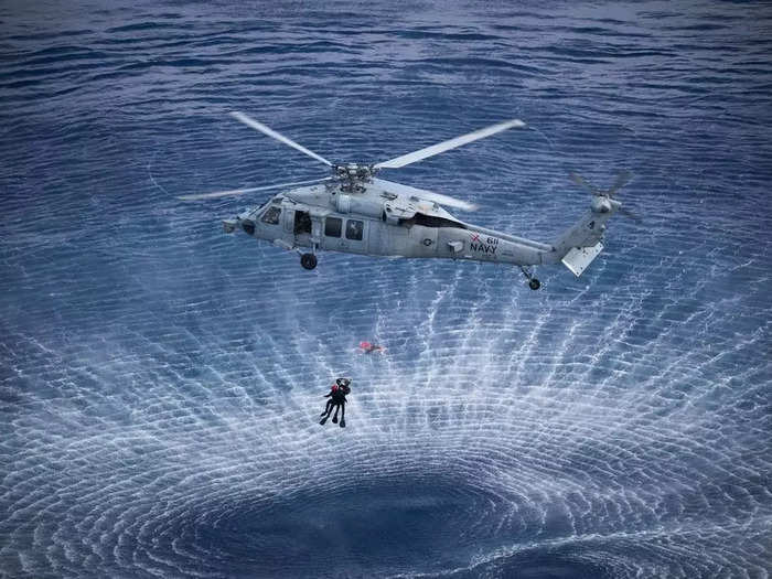 Sailors are also conducting simulated search and rescue exercises in the Mediterranean Sea.