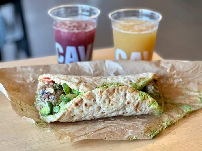 While Cava’s bowls are a thing of beauty, their pitas are ugly and messy. You need a smock to eat these bulging wraps.