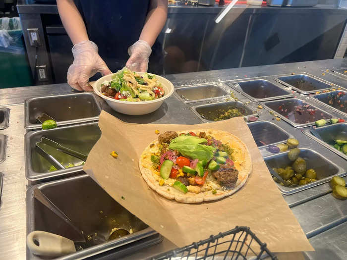 Unlike Chipotle, the topping options at Cava are dreamy and craveworthy. That’s probably why the lines get clogged because there’s a lot of tempting choices to select.