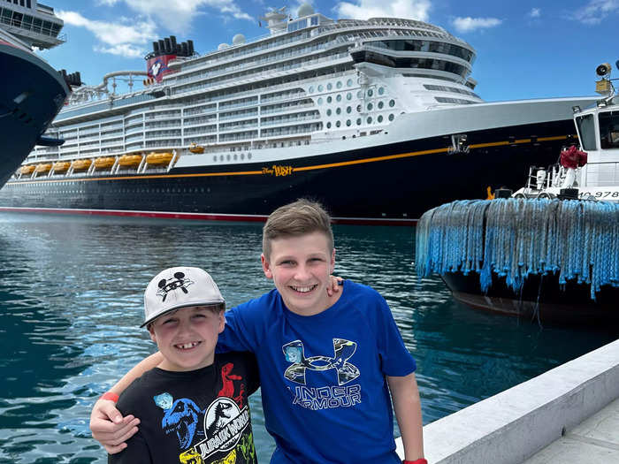 After visiting the parks, we boarded the Disney Wish for a four-night Bahamian cruise.