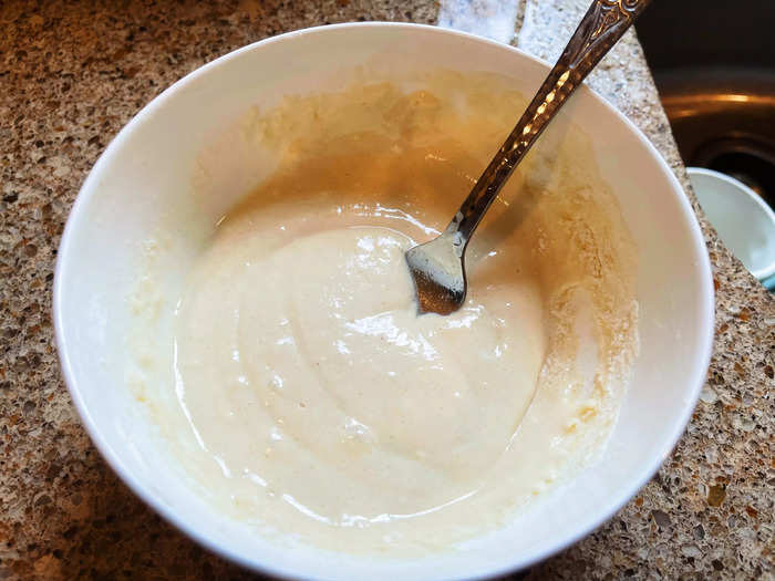 The batter was perfectly smooth without being too watery.