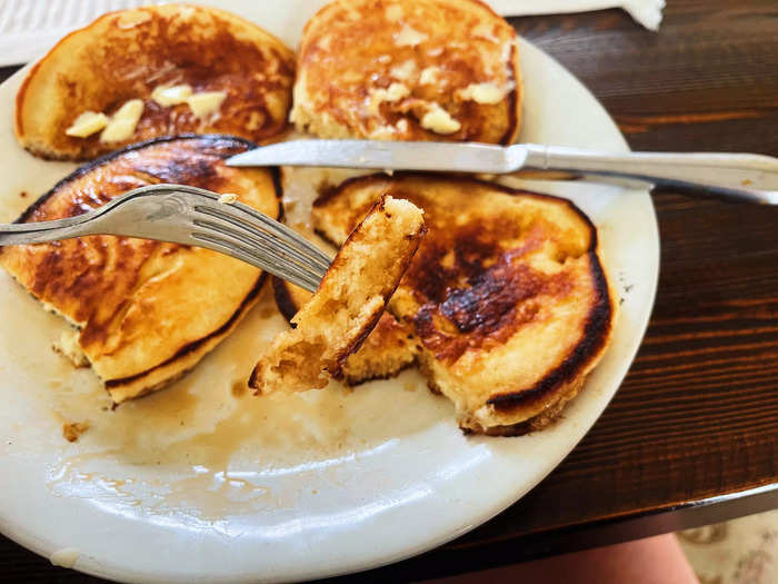 I thought the Birch Benders buttermilk pancake had the right balance of sweet buttery and savory flavor.