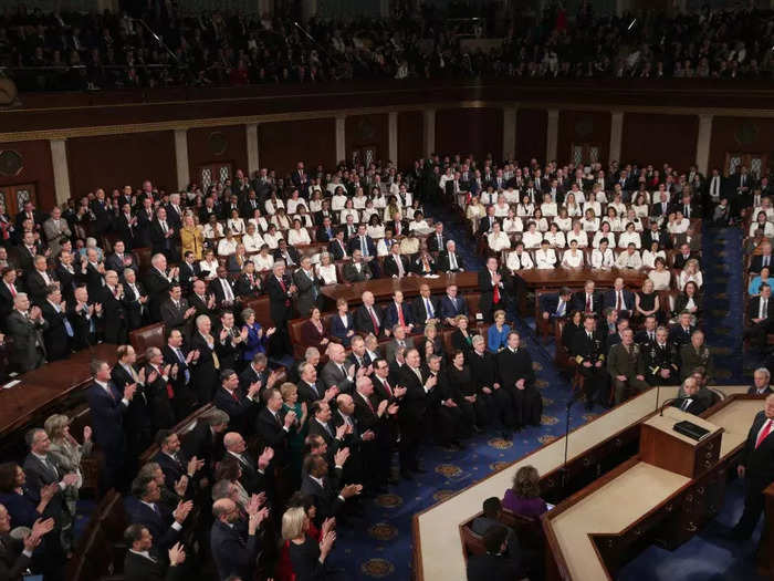 Many Democratic women wore white to President Donald Trump