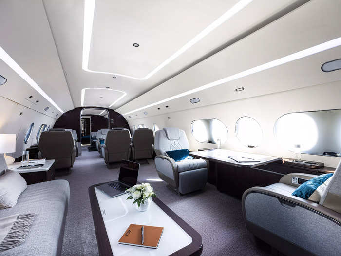 Specifically, the 786-square-foot cabin offers up to three times more space compared to large business jets.