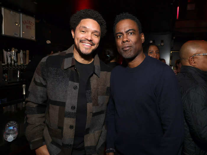 Trevor Noah and Chris Rock were among the other famous fans of the band who showed up.