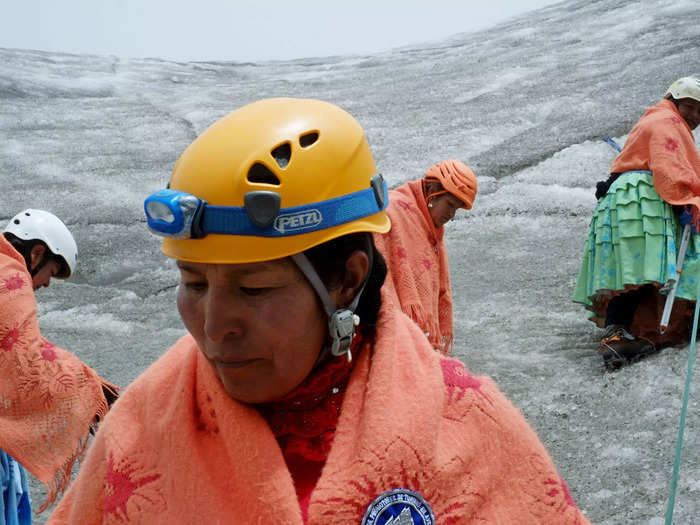 Recently, the Cholita Climbers have swapped out their hats for helmets as they climb the mountains of Bolivia.