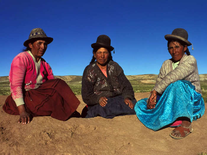 The Cholita Climbers are a group of Indigenous Aymara women from Bolivia.