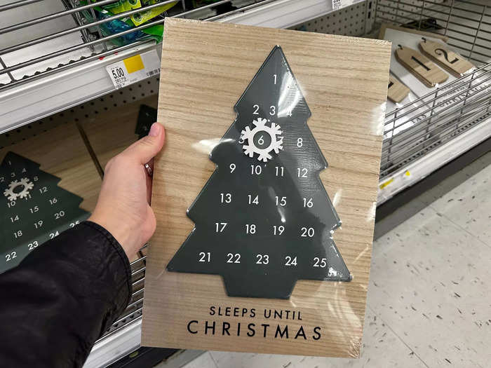 But nothing was so big that it would overpower a small space. This $5 Christmas countdown calendar, for example, was about a foot tall.