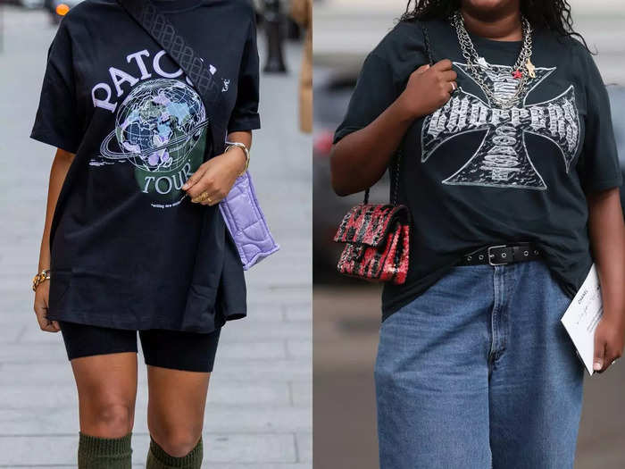Oversized graphic T-shirts add personality to any outfit.