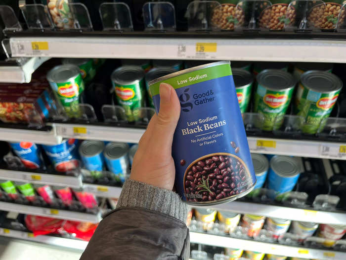 In the US, Target-brand black beans are priced at 85 cents each.