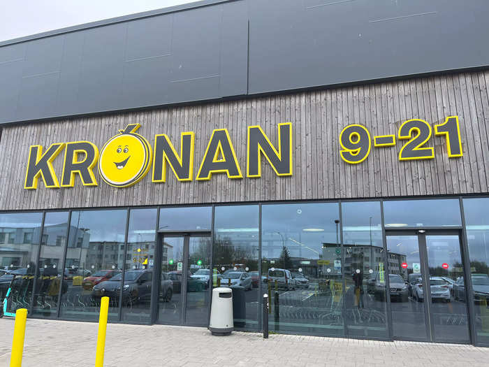 Finally, I went to the Icelandic grocery chain Krónan.