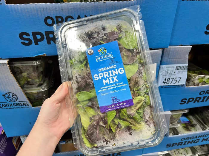 Skip premade salads and opt for spring mix instead.