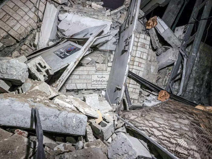 An Israeli airstrike on October 19 damaged part of the church complex and killed at least 18 people, according to the Orthodox Patriarchate of Jerusalem.