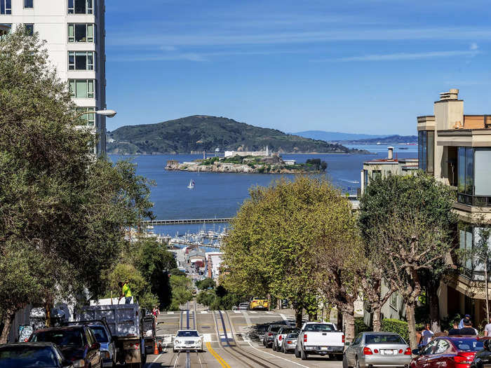 Alcatraz Island sits in California