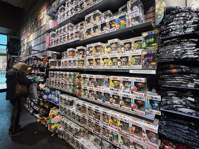 There was a giant wall of Funko Pops, which are small plastic figurines of pop-culture figures. Ben Wyatt from "Parks and Recreation" said it best: Nerd culture is the mainstream now.