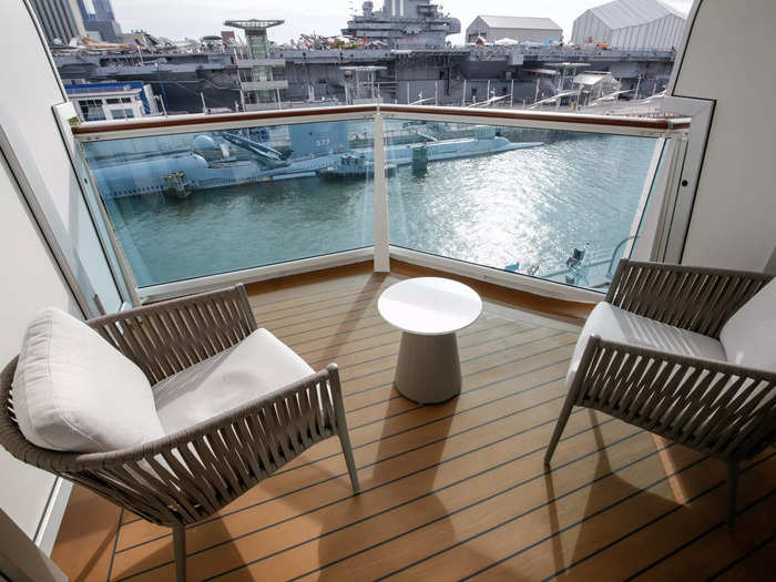 No need to worry about dingy interior cabins: As an upscale ship, all of the staterooms have a balcony.