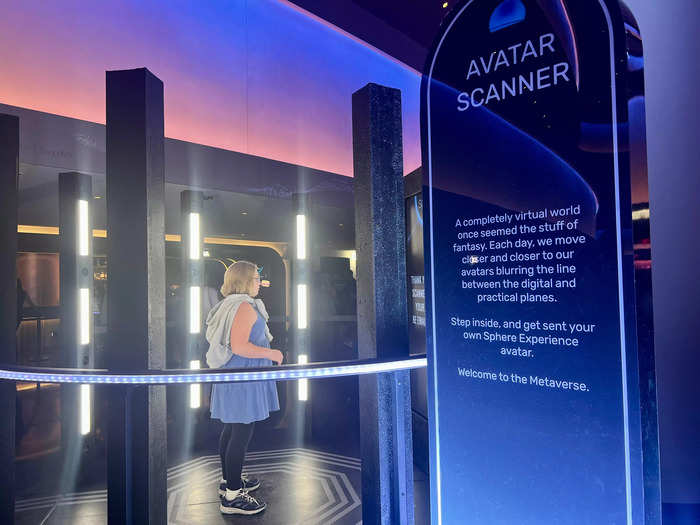 As part of the experience, guests can step into "avatar scanners" to see themselves in the virtual world.