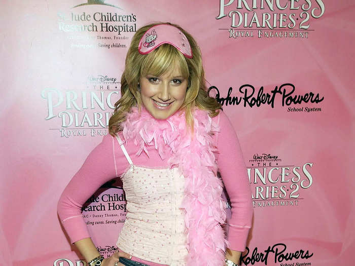 Ashley Tisdale in a very Y2K-inspired outfit.
