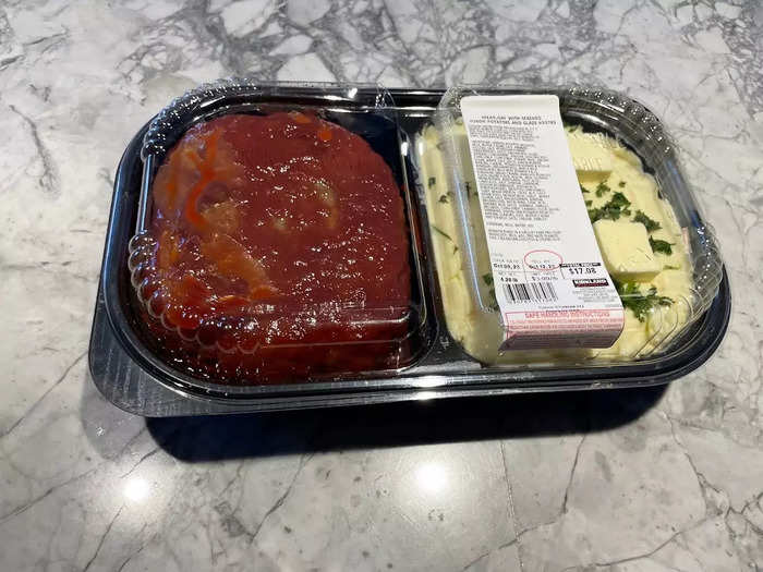 I was skeptical of the meatloaf with mashed Yukon potatoes and glaze.