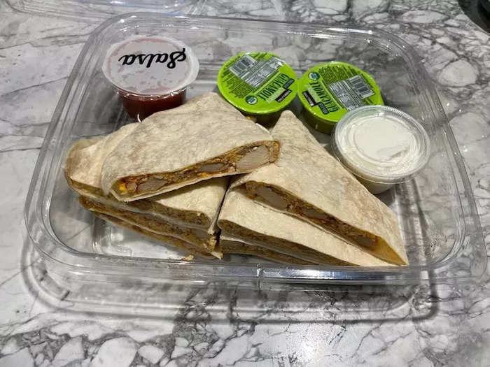 The Kirkland Signature chicken quesadillas looked pretty large.